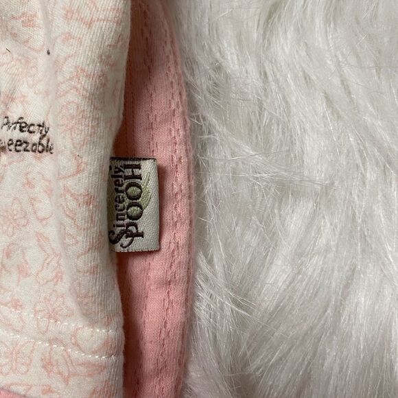 2 Piece Pj. Set Infant 0-3 month girl Pink & White with Pooh & Piglet - Picture 4 of 5
